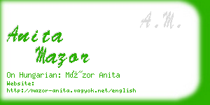 anita mazor business card